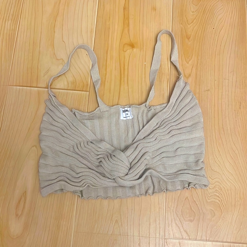 Beige crop top